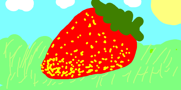 Hand-drawn sketch of a strawberry